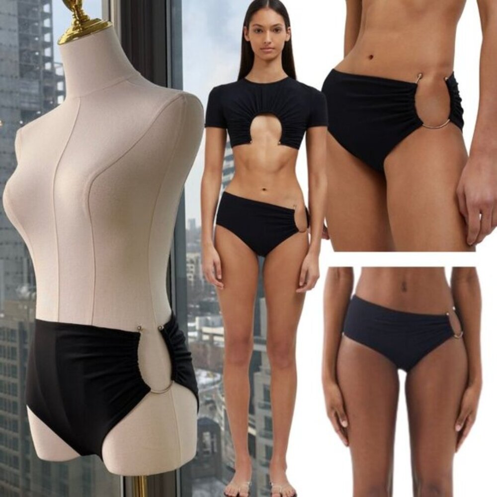 🆕 CHRISTOPHER ESBER 🧿 NWOT U Prong Black Swim Brief, Sz AU 8 US 4